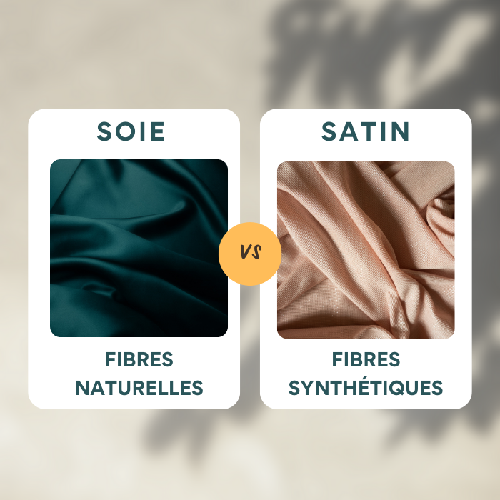 La différence entre la soie et le satin