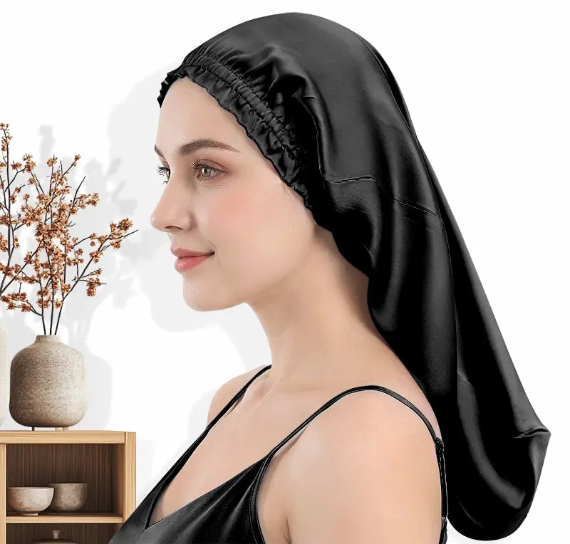 Bonnet long en soie - Cheveux longs protégés | SoieLuxe