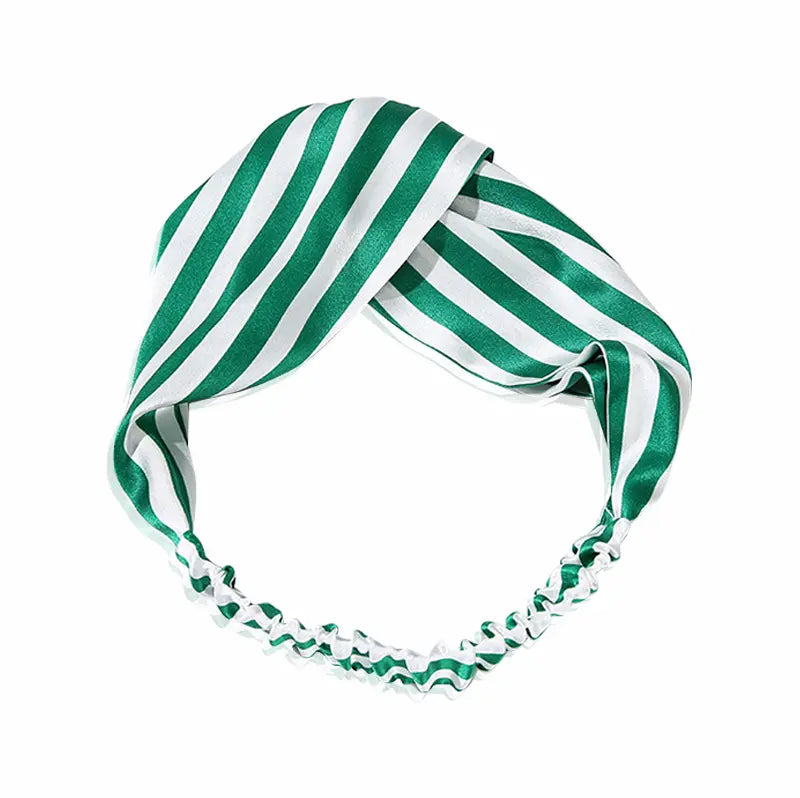 Bandeau en soie rayée 19 momme