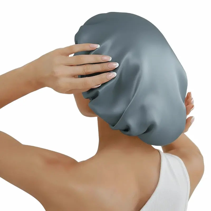 Bonnet de nuit en soie double épaisseur 16 momme – Tour de tête ajustable