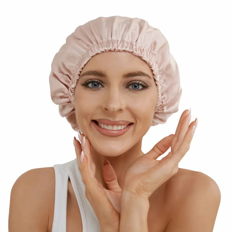 Bonnet de nuit en soie double épaisseur 16 momme – Tour de tête ajustable