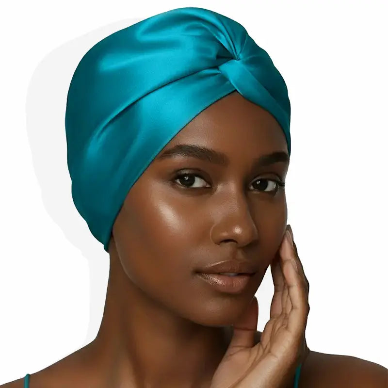 Turban torsade soie double