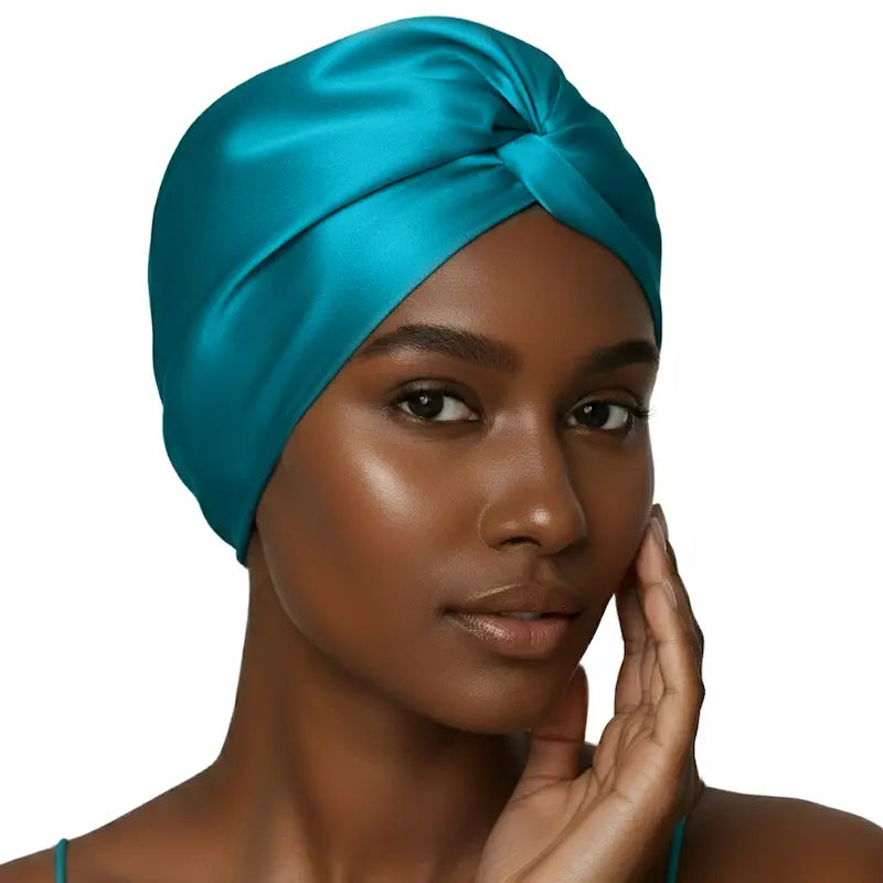 Turban torsade double couche en soie