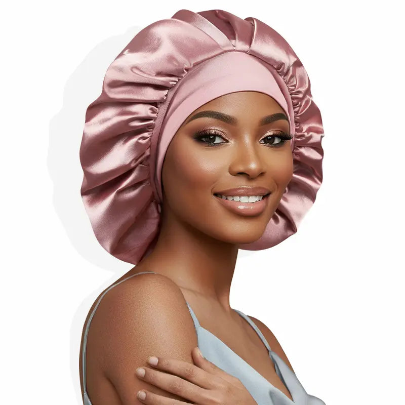 Bonnet en soie double couche – Réglable & doux