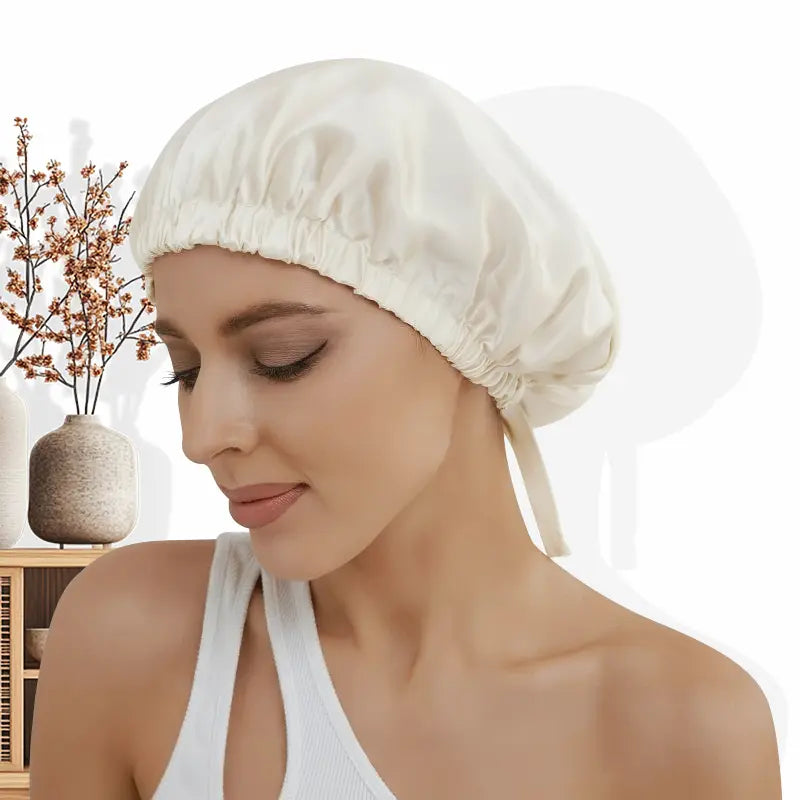 Bonnet en soie double épaisseur ajustable