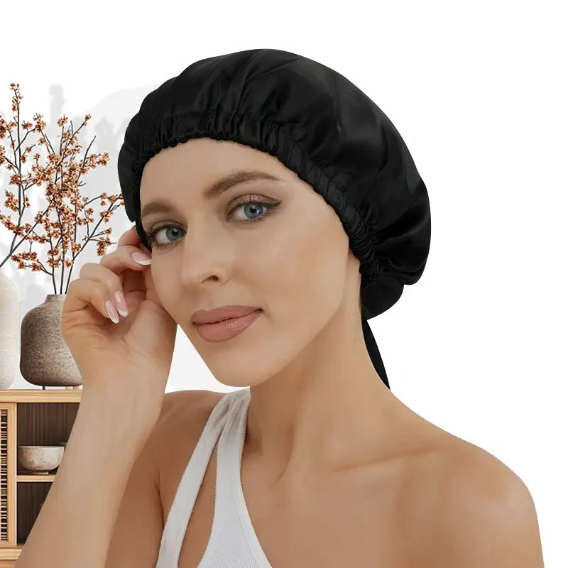 Bonnet en soie double épaisseur ajustable