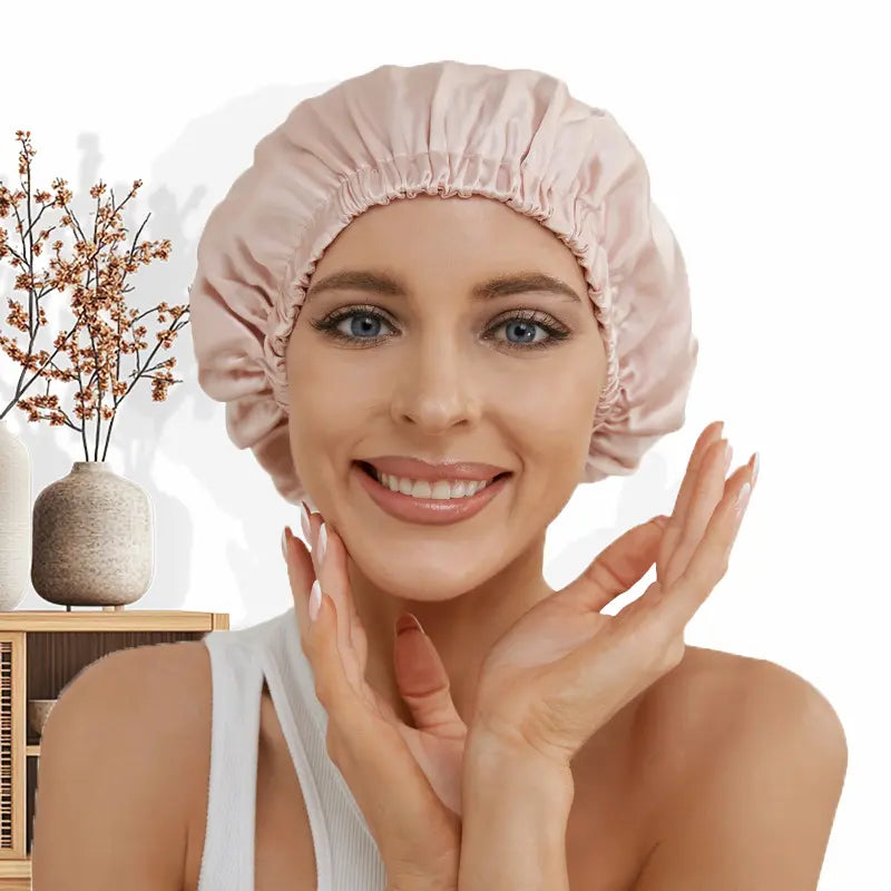 Bonnet en soie double épaisseur ajustable