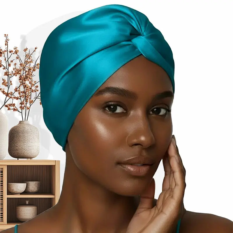 Turban torsade soie double