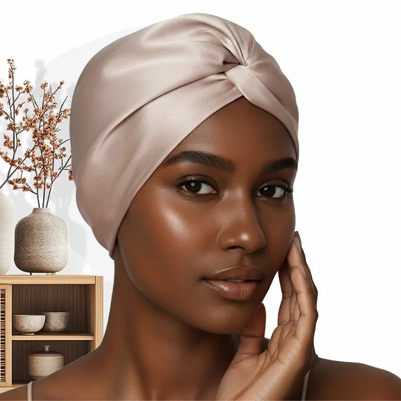 Turban torsade soie double