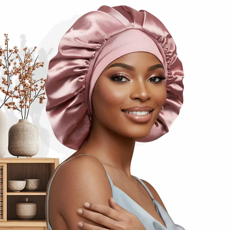 Bonnet en soie double couche – Réglable & doux