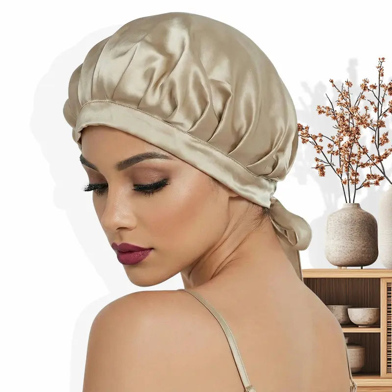 Bonnet en soie pure 30 momme - Soin luxe | SilkEssence