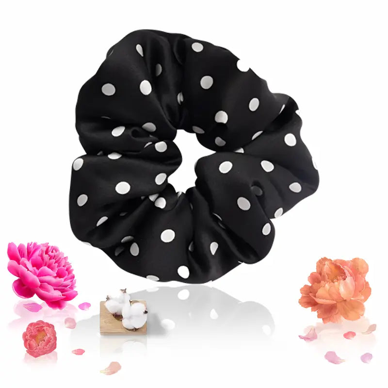 Chouchou en soie pure à pois