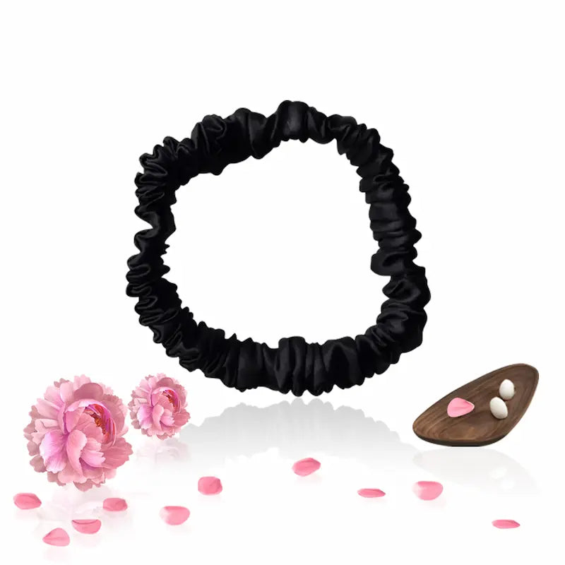 Chouchou fin en soie 19 momme