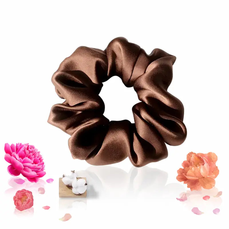 Chouchou large en soie 16 momme