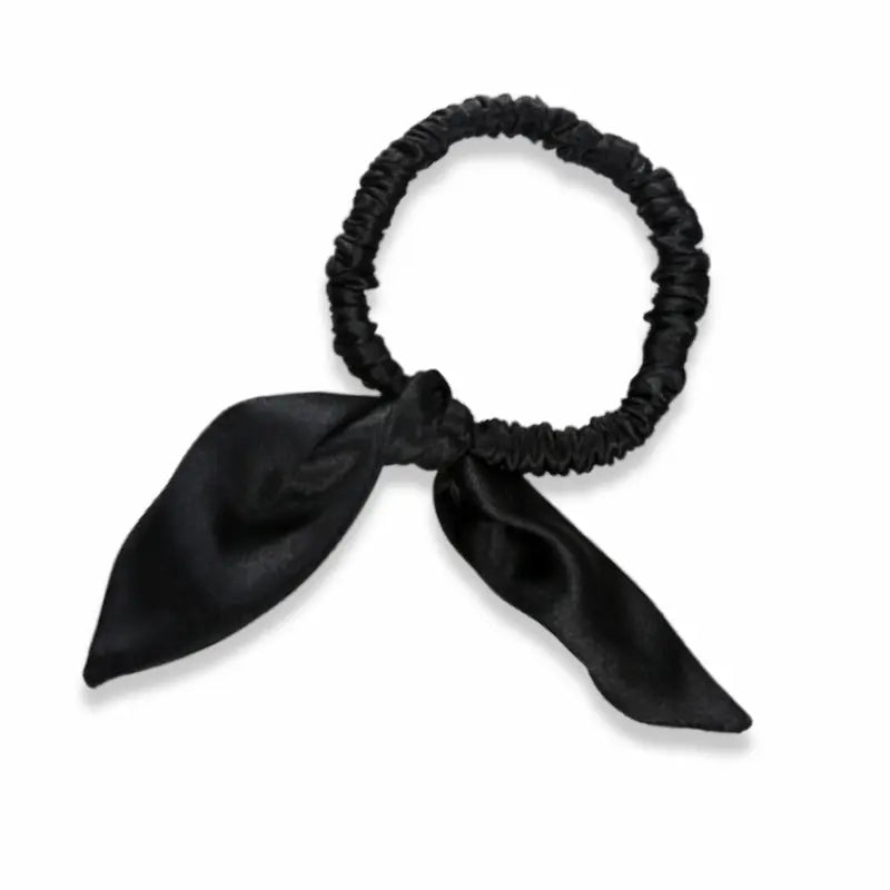 Chouchou noeud oreilles de lapin en soie 16 momme