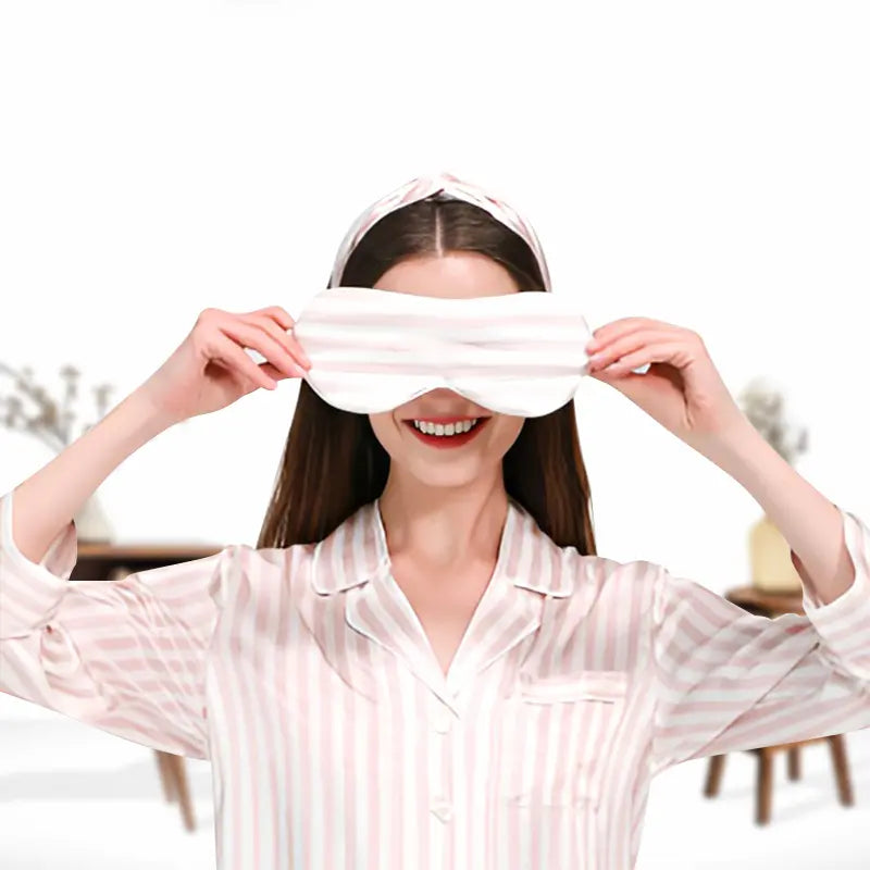 Masque en soie rayé 19 momme