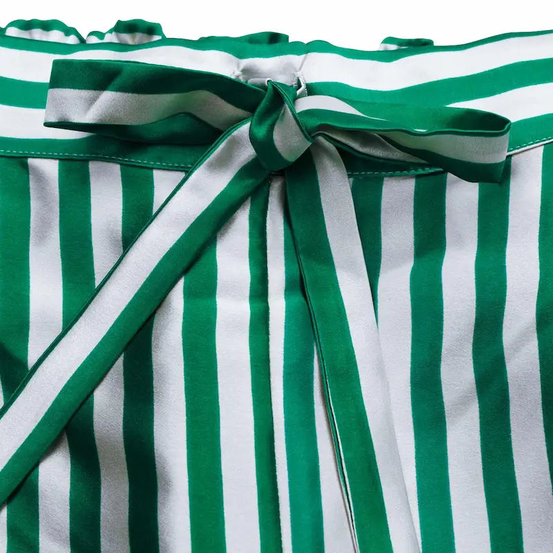 Ensemble soie rayée 19 momme