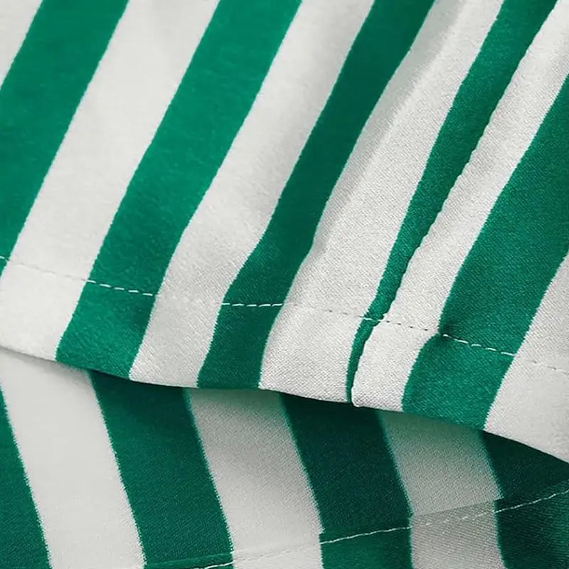 Ensemble soie rayée 19 momme