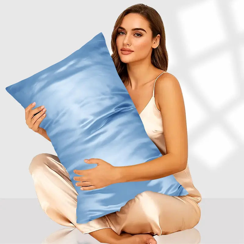 Taie d'oreiller en soie satinée 22 momme