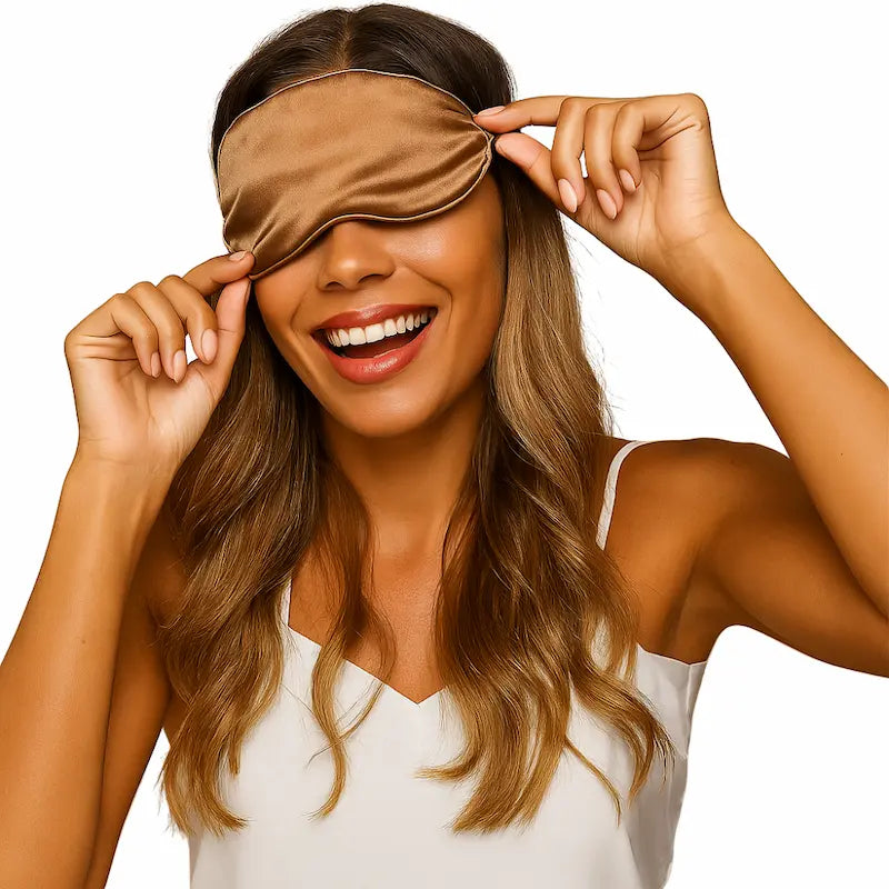 Masque pour les yeux double face en soie de mûrier