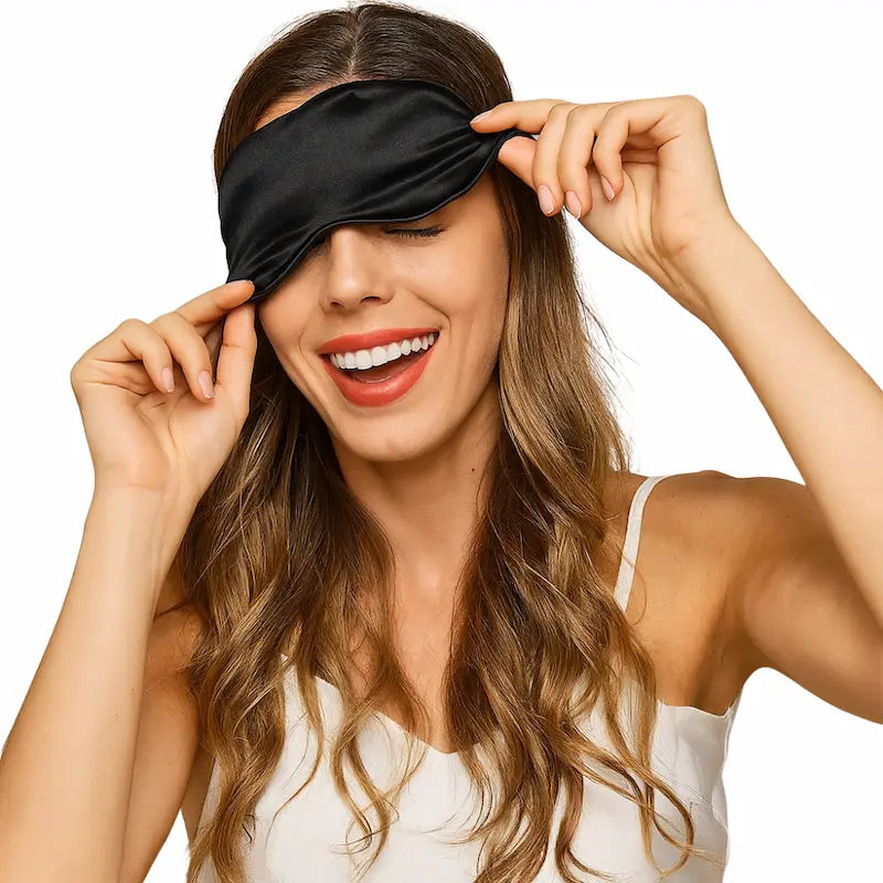Masque pour les yeux double face en soie de mûrier