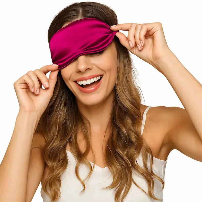 Masque pour les yeux double face en soie de mûrier