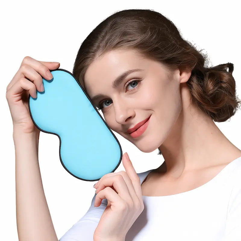Masque pour les yeux en soie liseré noir