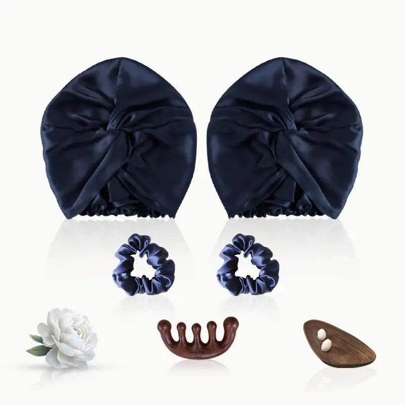 Pack Duo Essentiel – Bonnet Court en Soie