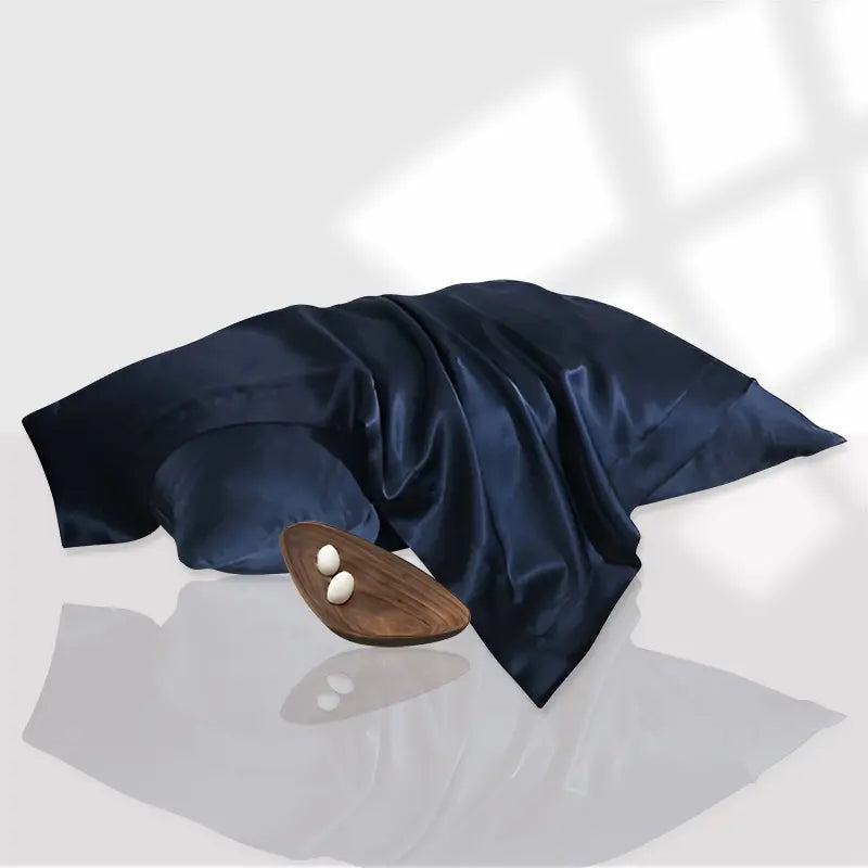 Taie d'oreiller en soie avec bord à volant 19 momme