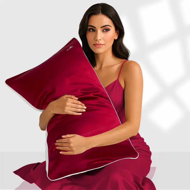 Taie d’oreiller en soie 19 momme Brodée