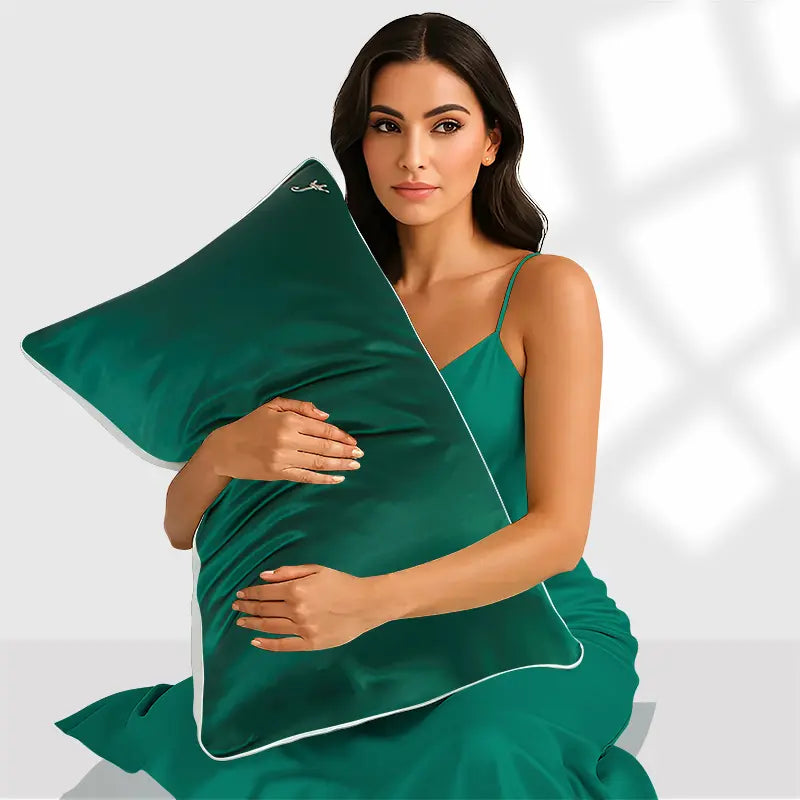 Taie d’oreiller en soie 19 momme Brodée