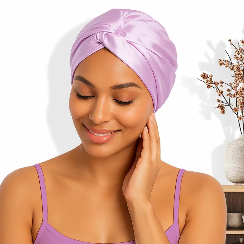 Turban de nuit en soie