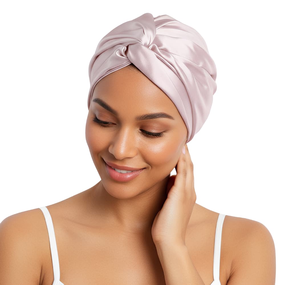 Turban de nuit en soie