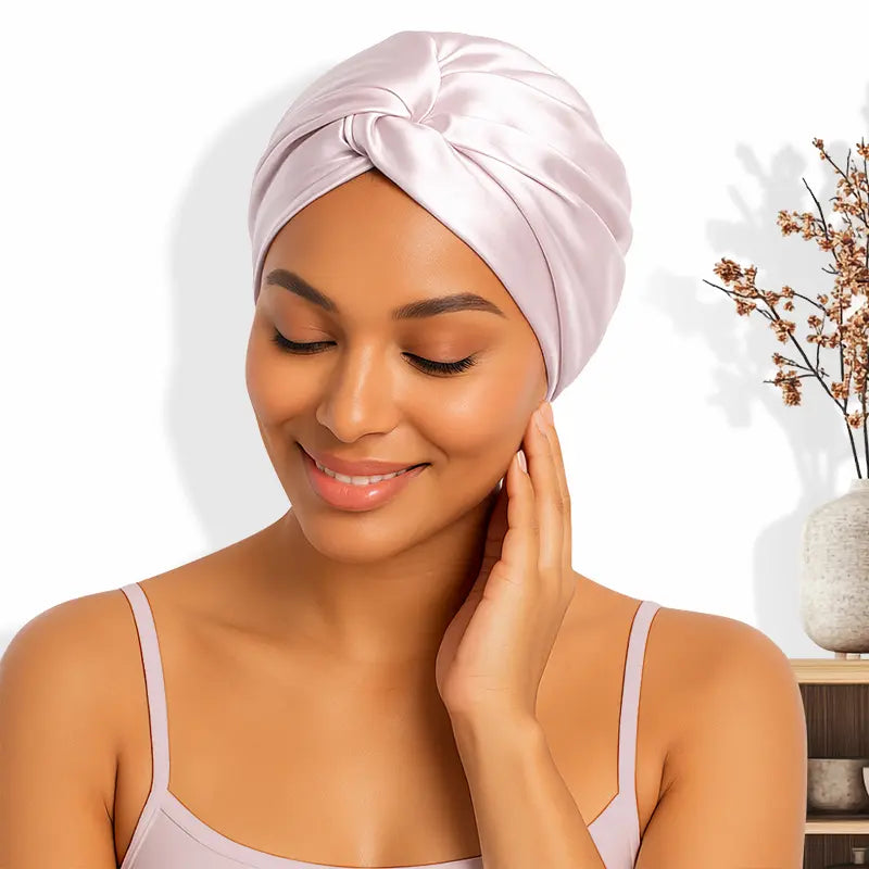 Turban de nuit en soie