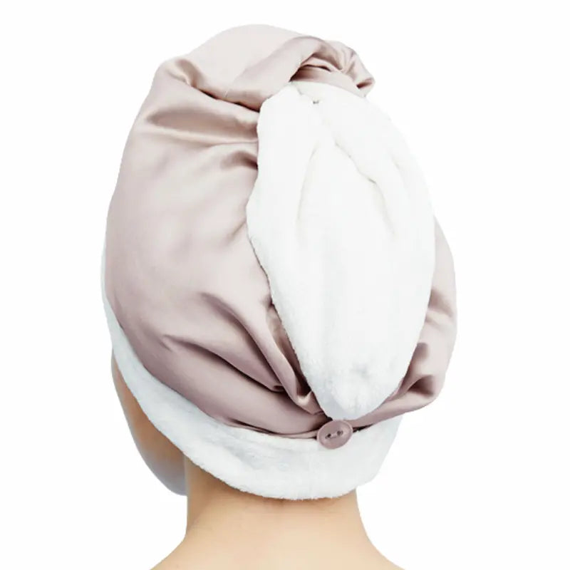 Bonnet en soie bleu libellule