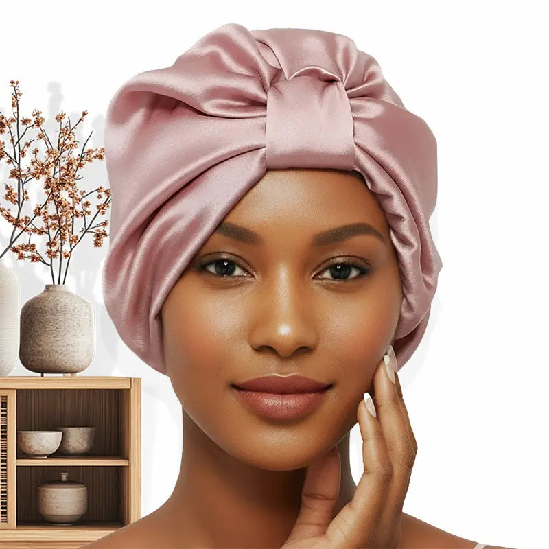 Bonnet en soie double couche