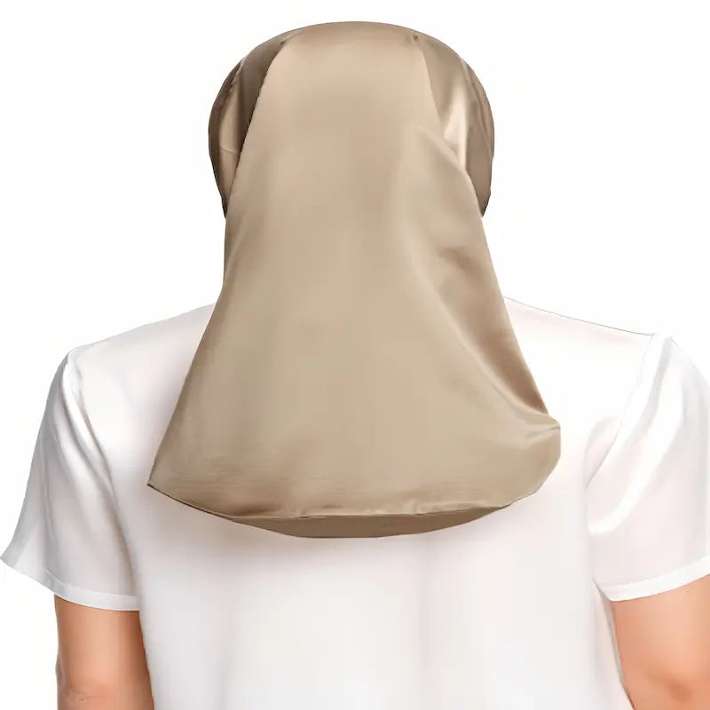 bonnet de nuit en soie pour cheveux longs