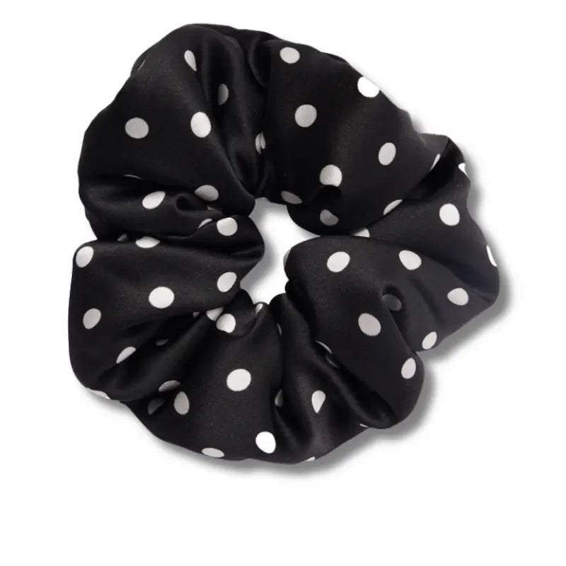 Chouchou en soie pure à pois