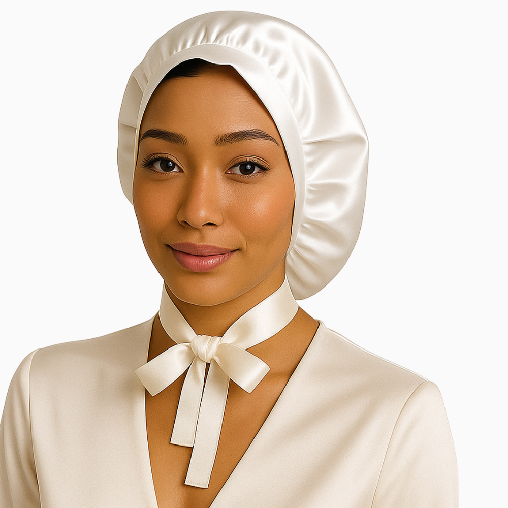 Bonnet de nuit long en soie | 19 mommes