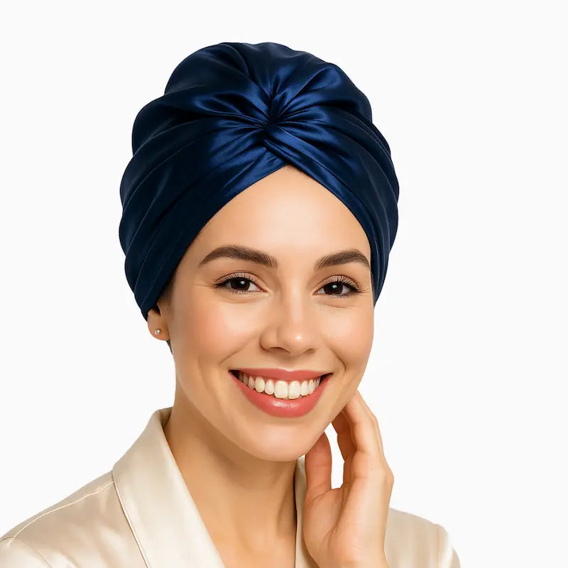 Turban de nuit en soie