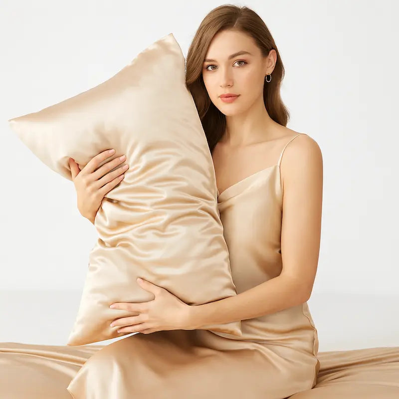 Taie d’oreiller en soie brillant 22 momme