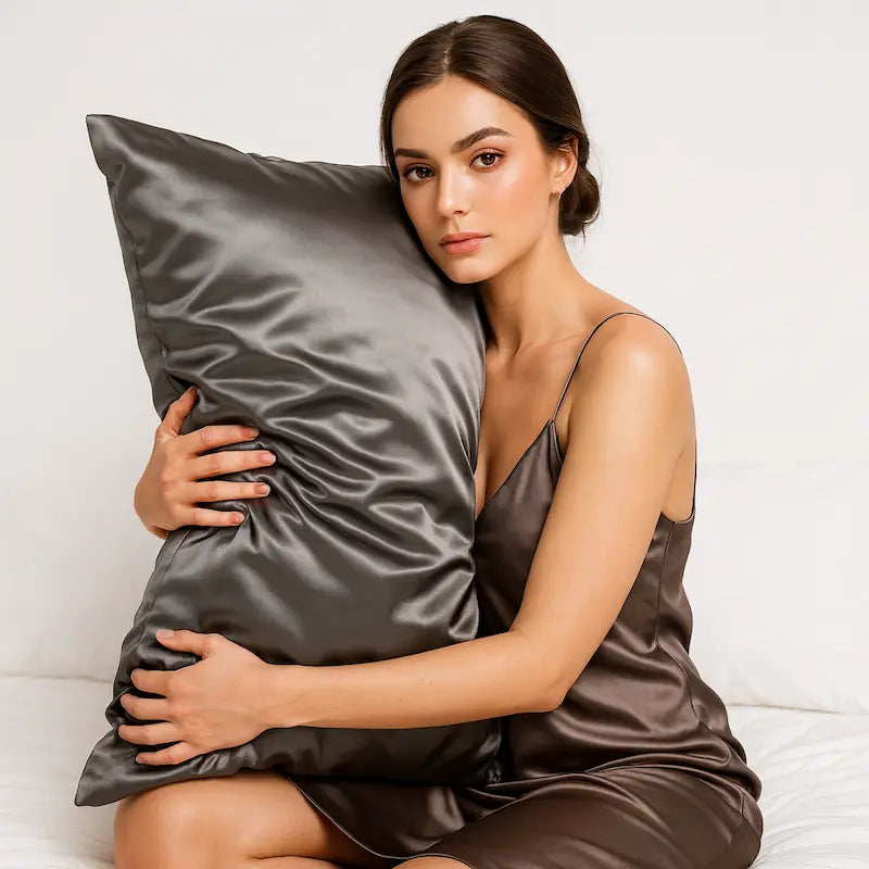 Taie d’oreiller en soie brillant 22 momme