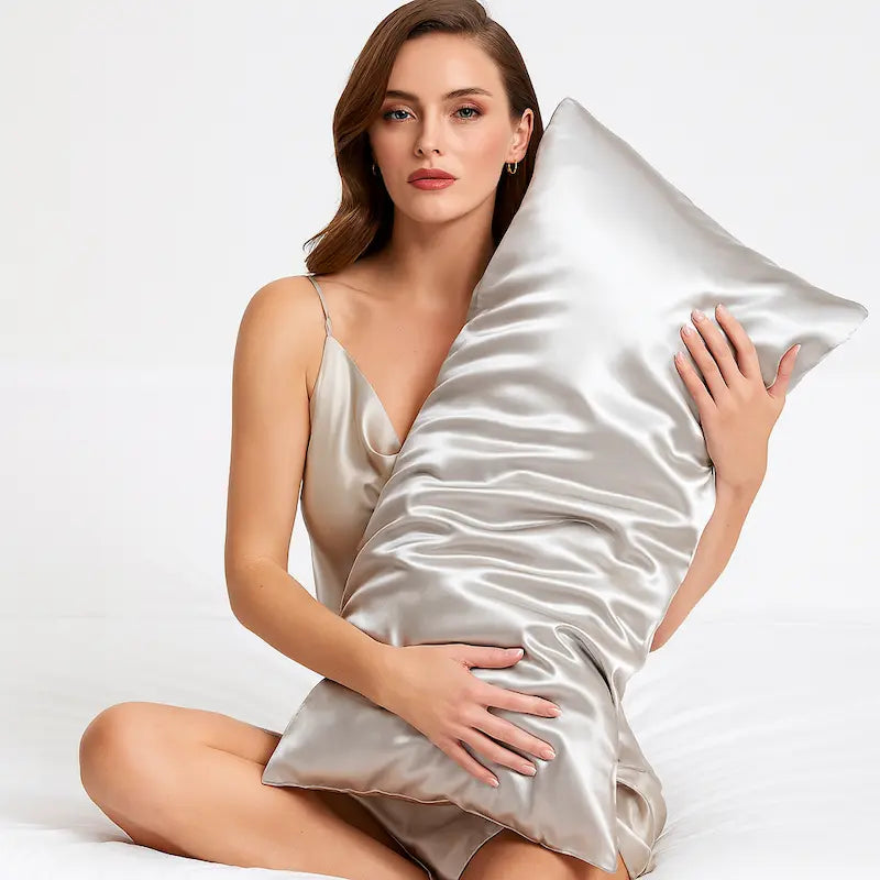 Taie d’oreiller en soie brillant 22 momme