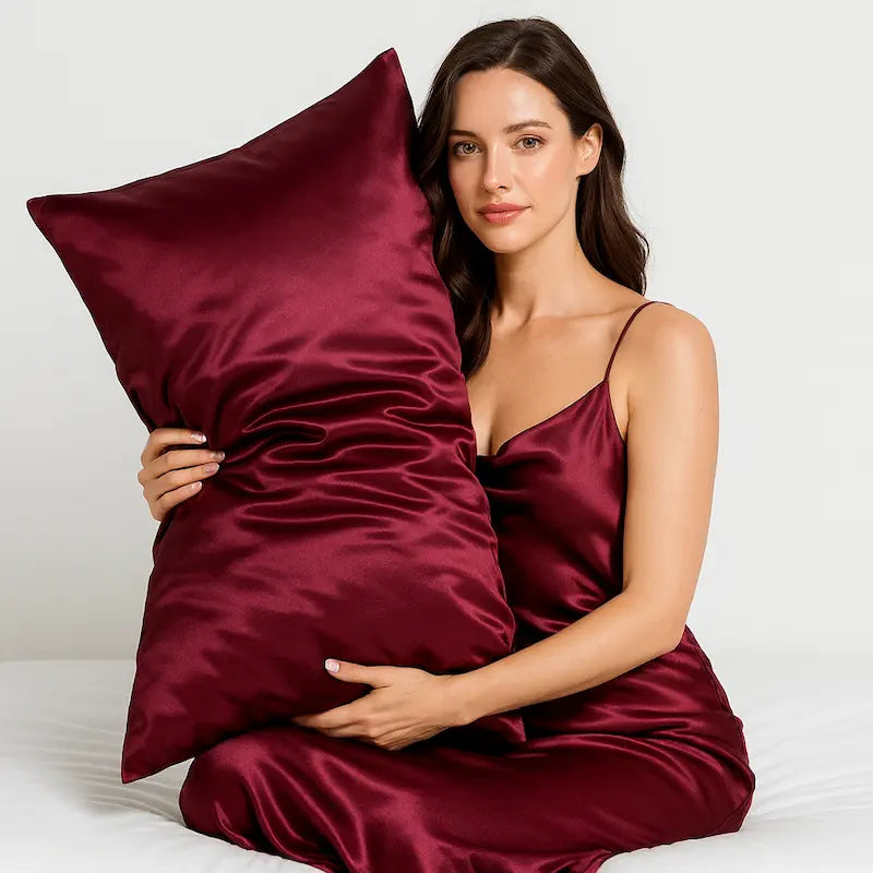 Taie d’oreiller en soie brillant 22 momme