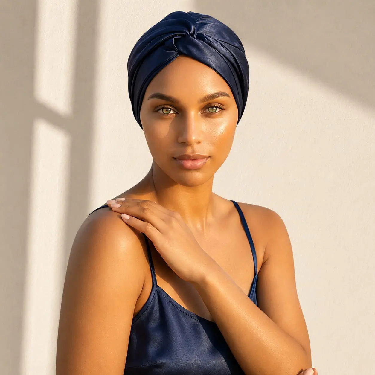 Turban de nuit en soie - Léger & naturel