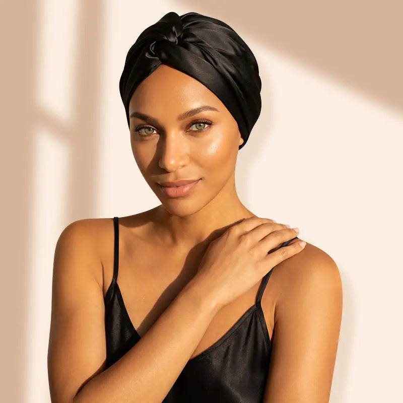 Turban de nuit en soie