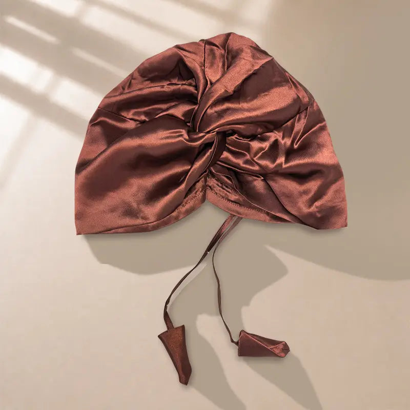 Turban de nuit en soie 19 momme - réglable