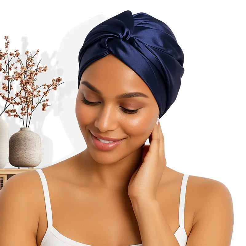 Turban de nuit en soie