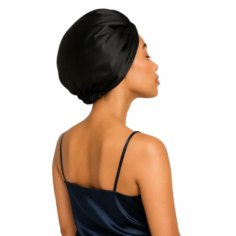 Turban de nuit en soie