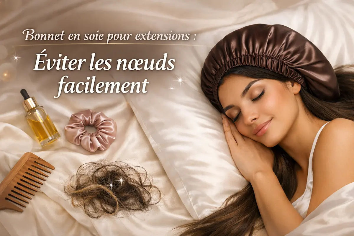 Bonnet en soie pour extensions : comment éviter les nœuds ?